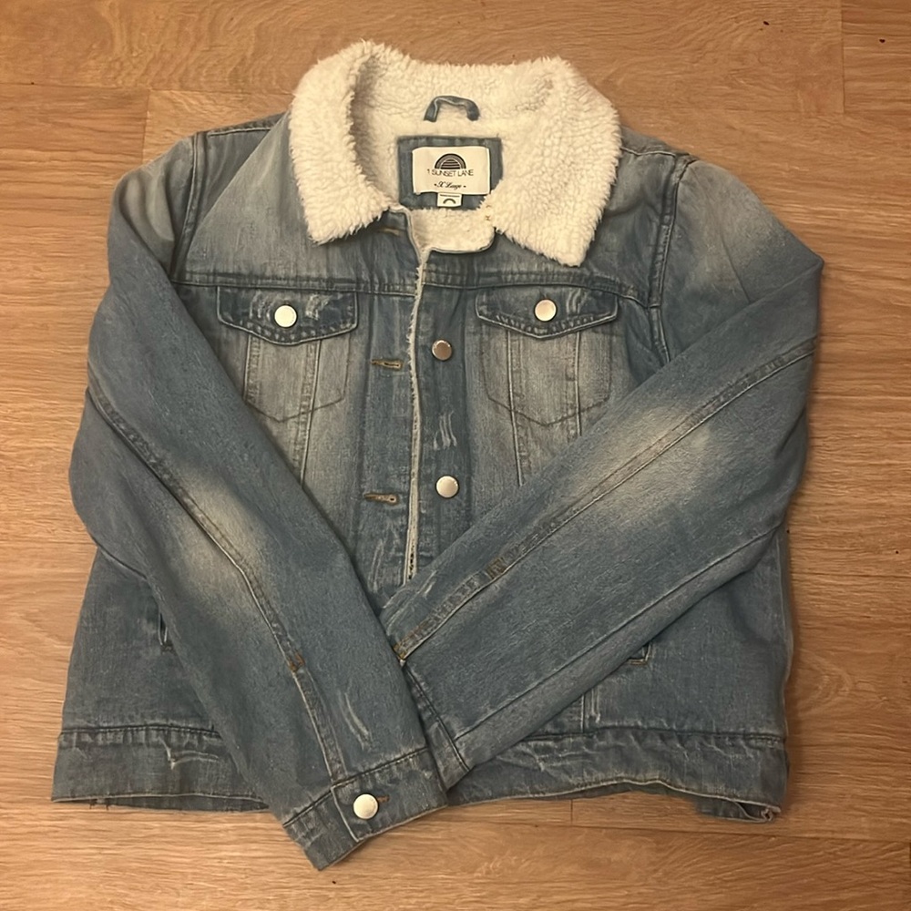 Fluffy Jean jacket